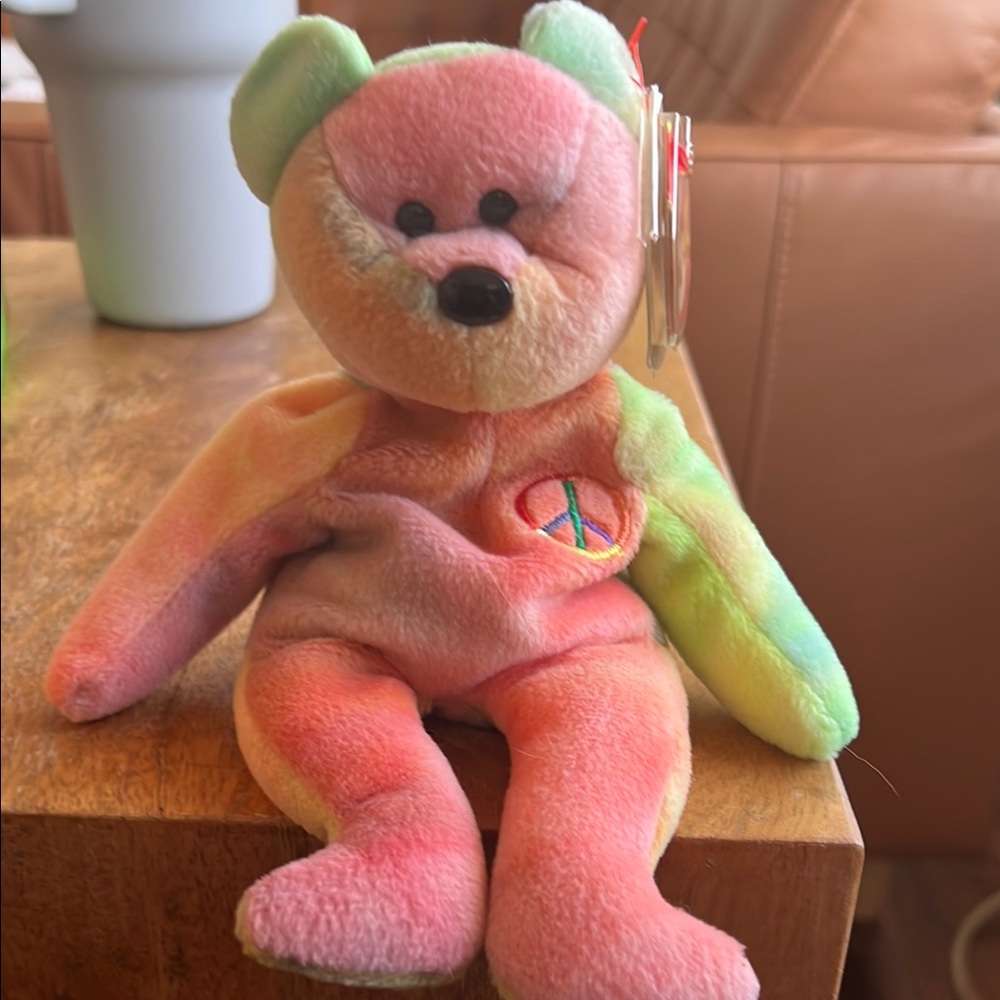 Ty beanie baby peace bear